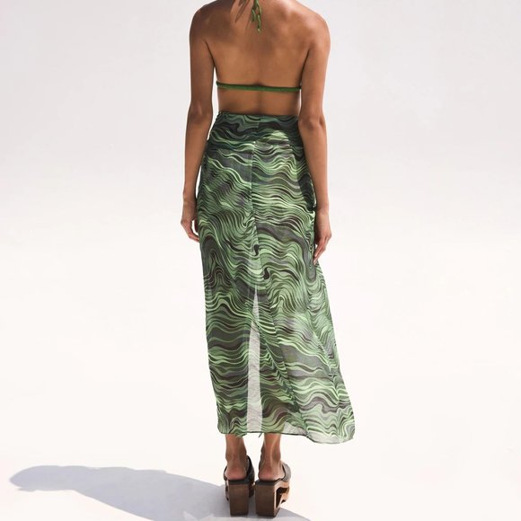 Nila Skirt Cover-Up in Saltation Basil Multi Cult Gaia - Picture 3 of 9